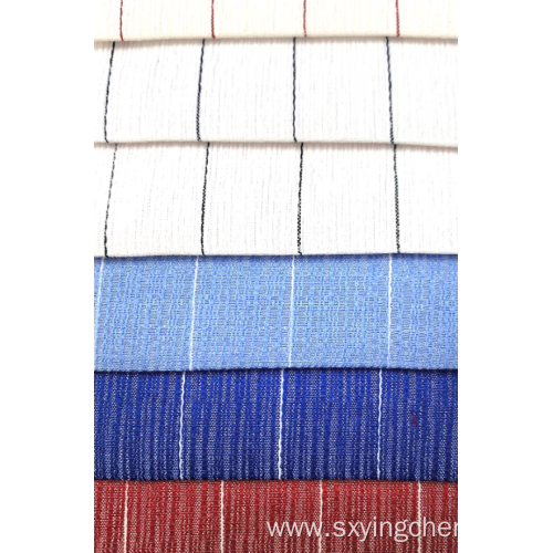 Bark wrinkled wide stripe fabric